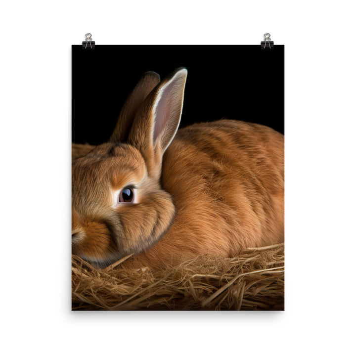 Mini Rex Bunny Photo paper poster - PosterfyAI.com