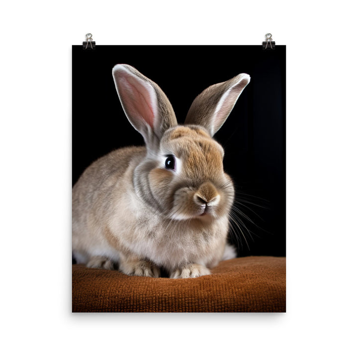 Mini Rex Bunny Photo paper poster - PosterfyAI.com