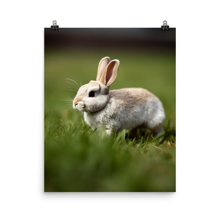 Mini Rex Bunny Photo paper poster - PosterfyAI.com