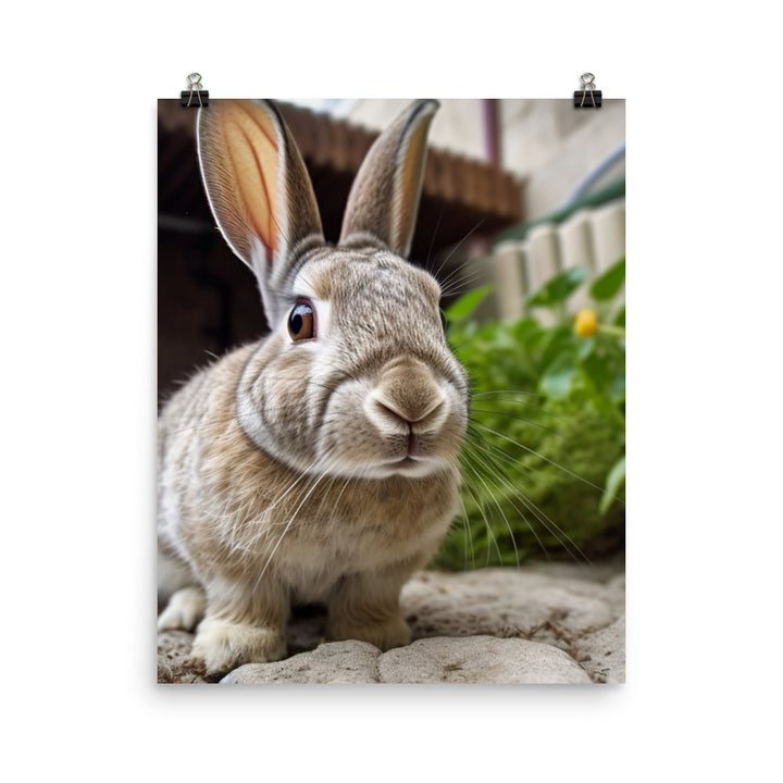 Mini Rex Bunny Photo paper poster - PosterfyAI.com