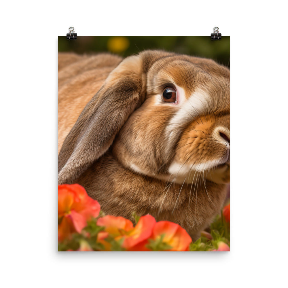 Majestic French Lop Photo paper poster - PosterfyAI.com