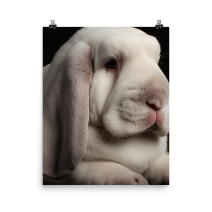 Majestic English Lop Photo paper poster - PosterfyAI.com