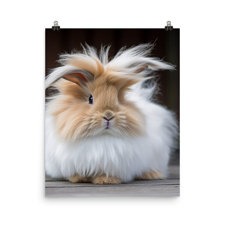 Lionhead Bunny Photo paper poster - PosterfyAI.com