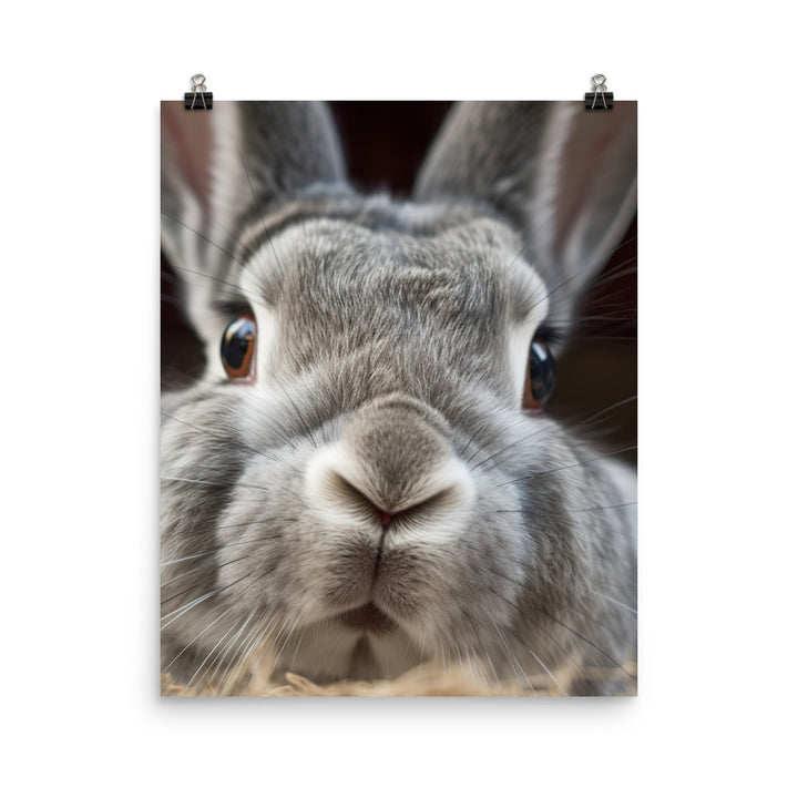Flemish Giant Rabbits Photo paper poster - PosterfyAI.com