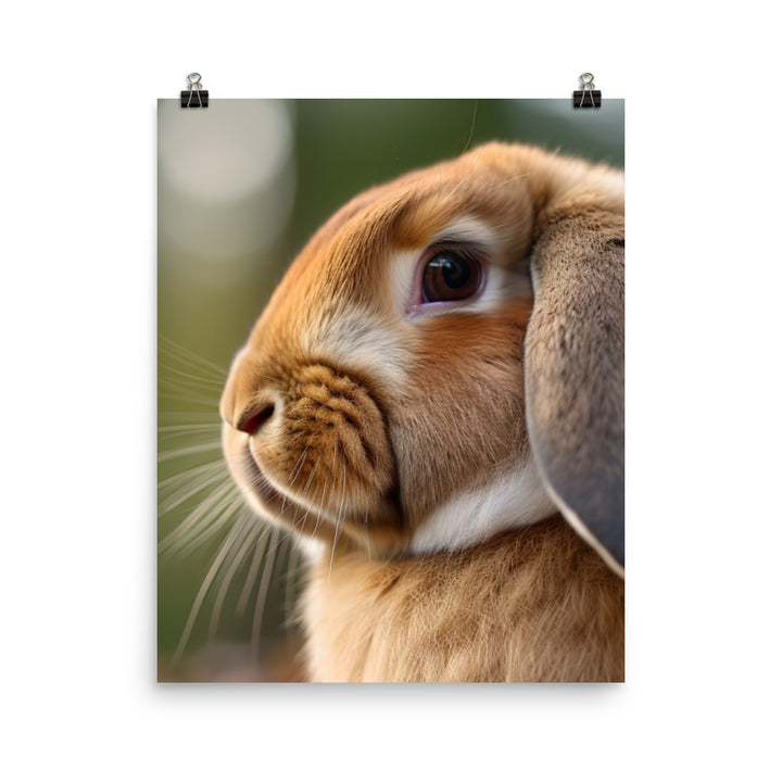 French Lop Portrait Photo paper poster - PosterfyAI.com
