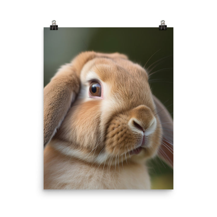 French Lop Portrait Photo paper poster - PosterfyAI.com