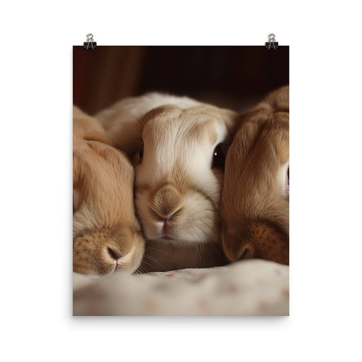 French Lop Family Time Photo paper poster - PosterfyAI.com