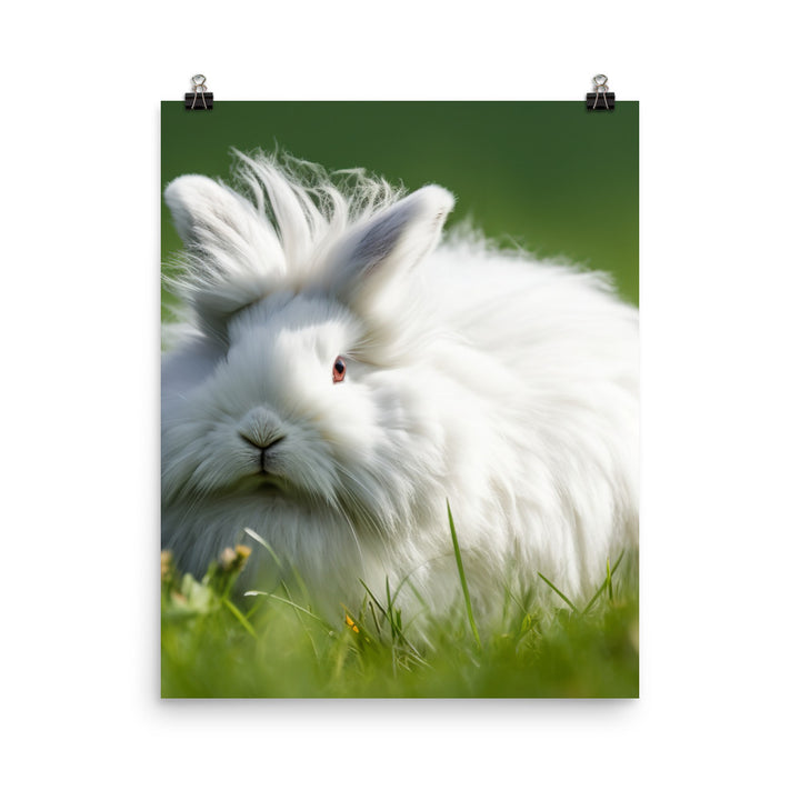 Fluffy Bunny Photo paper poster - PosterfyAI.com