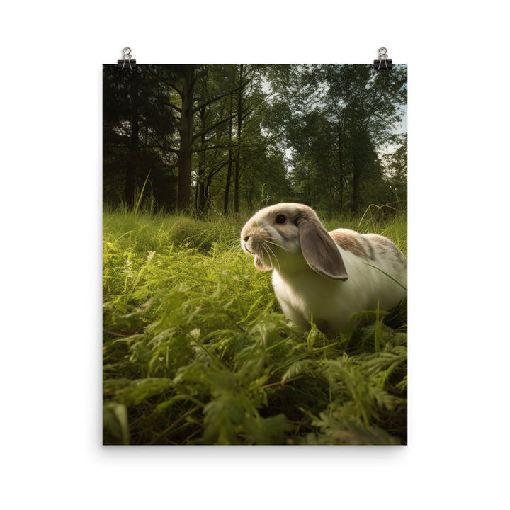 English Lop in Nature Photo paper poster - PosterfyAI.com