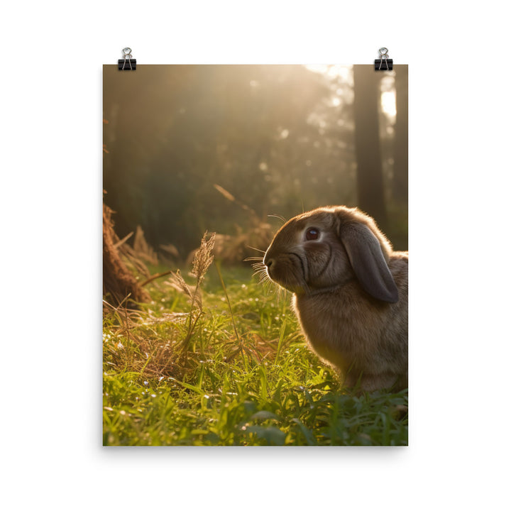 English Lop in Nature Photo paper poster - PosterfyAI.com