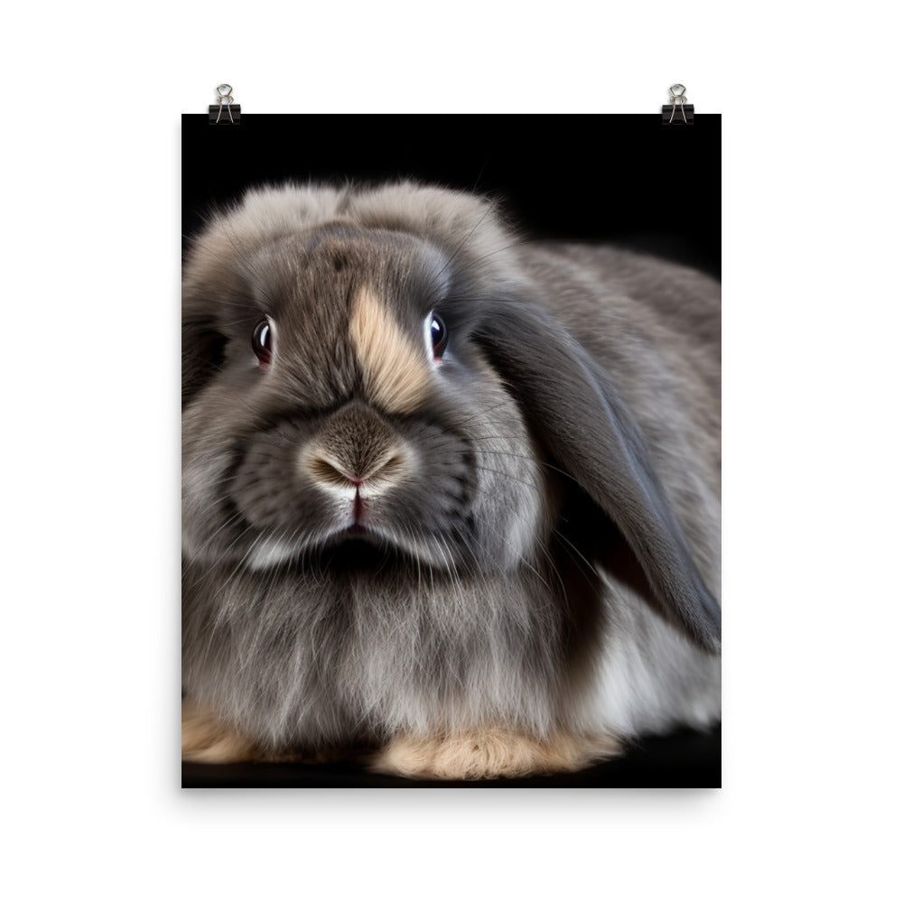 American Fuzzy Lop Portrait Photo paper poster - PosterfyAI.com