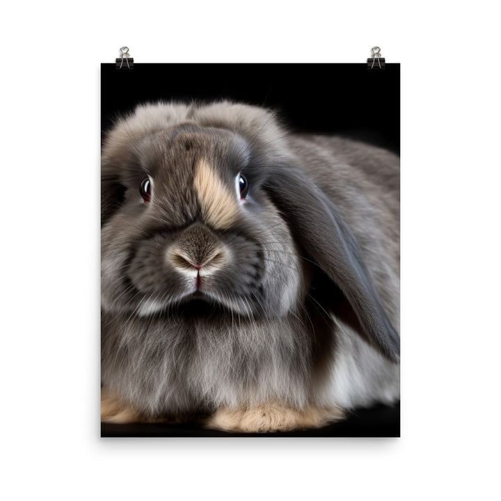 American Fuzzy Lop Portrait Photo paper poster - PosterfyAI.com