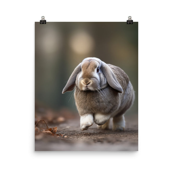 Adventurous English Lop Photo paper poster - PosterfyAI.com