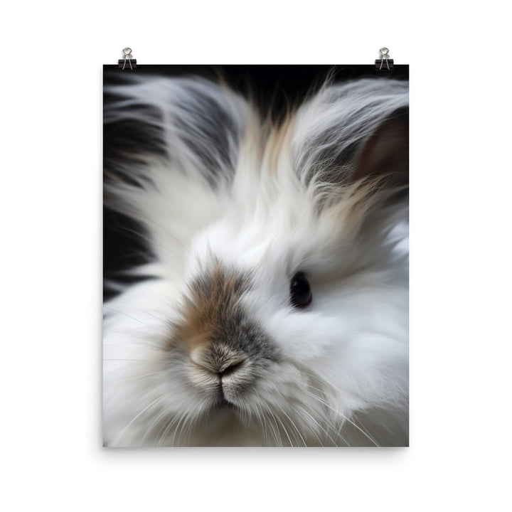 Adorable Lionhead Bunny Photo paper poster - PosterfyAI.com