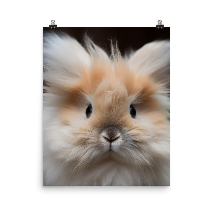 Adorable Lionhead Bunny Photo paper poster - PosterfyAI.com