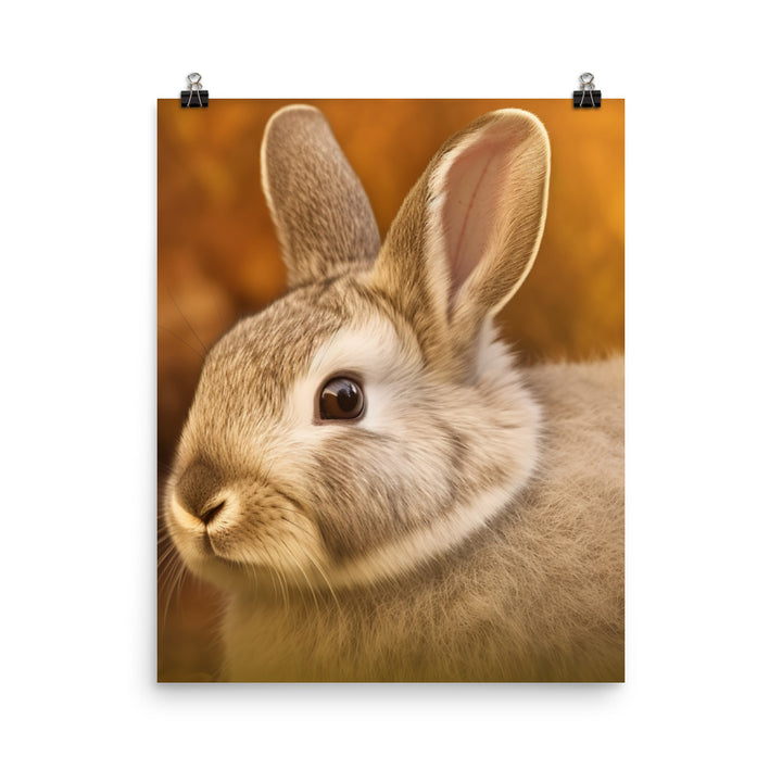 Netherland Dwarf Portrait Photo paper poster - PosterfyAI.com