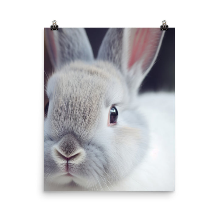 Netherland Dwarf Portrait Photo paper poster - PosterfyAI.com