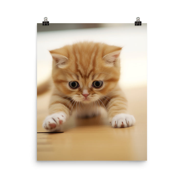 Exotic Shorthair Kitten Photo paper poster - PosterfyAI.com