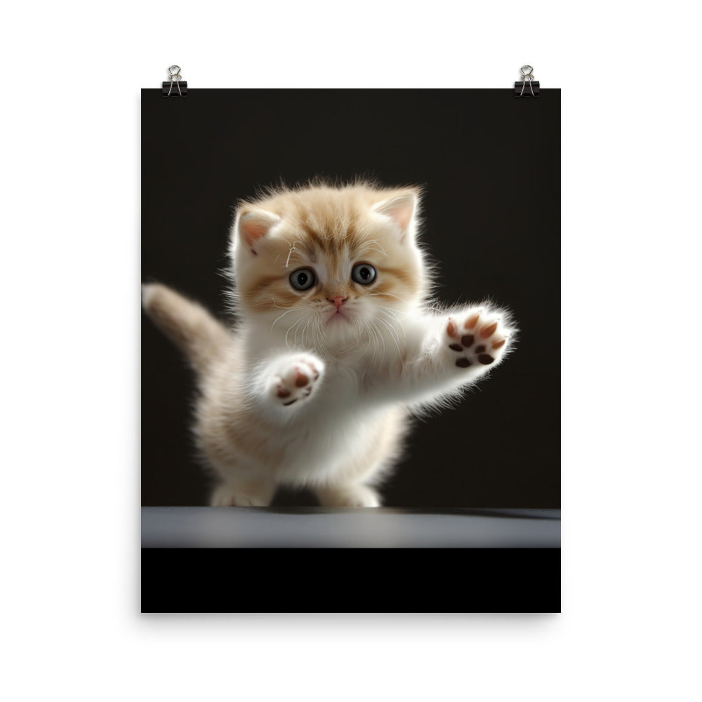 Exotic Shorthair Kitten Photo paper poster - PosterfyAI.com