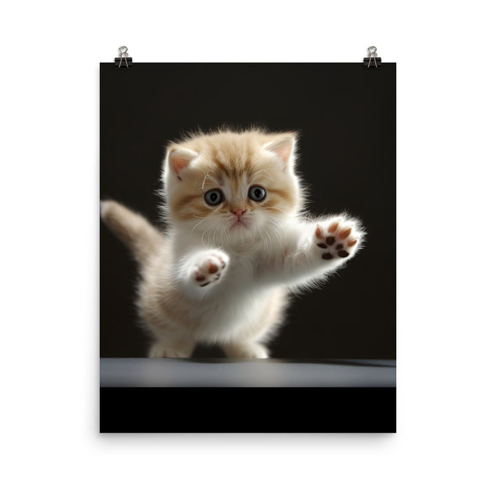 Exotic Shorthair Kitten Photo paper poster - PosterfyAI.com