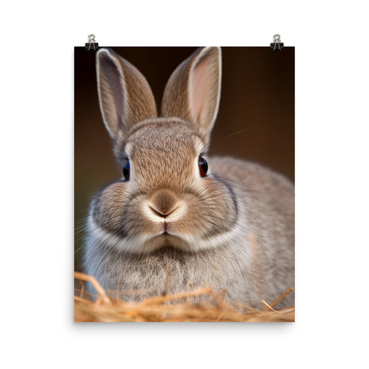 Netherland Dwarf Bunny Photo paper poster - PosterfyAI.com