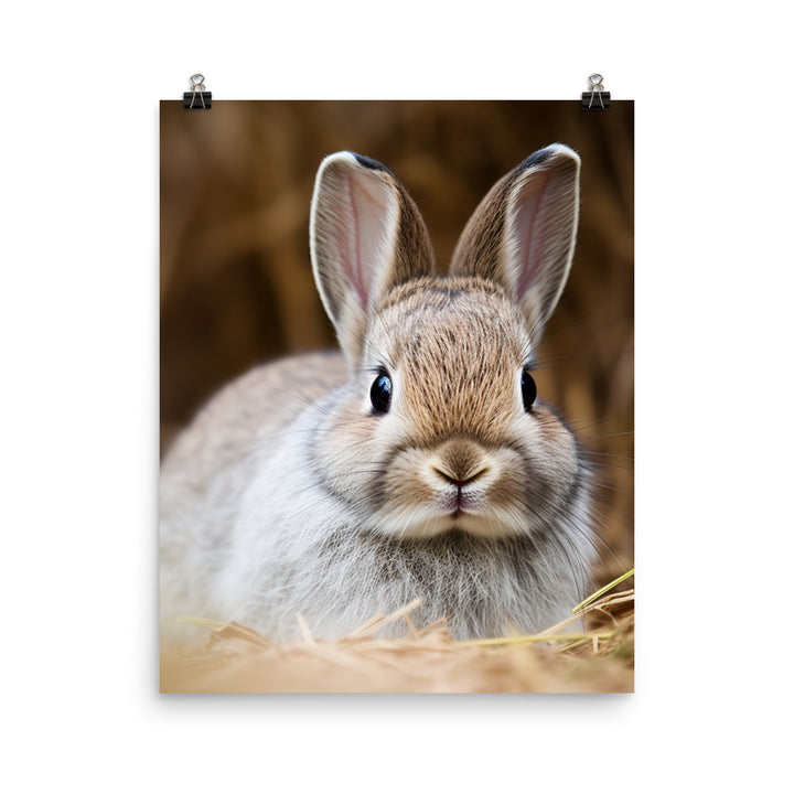 Netherland Dwarf Bunny Photo paper poster - PosterfyAI.com