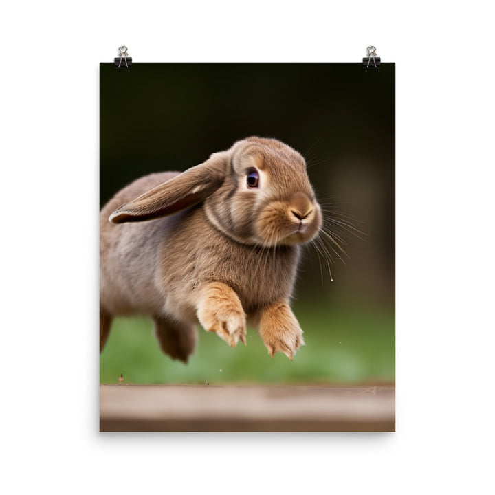 Playful French Lop Photo paper poster - PosterfyAI.com