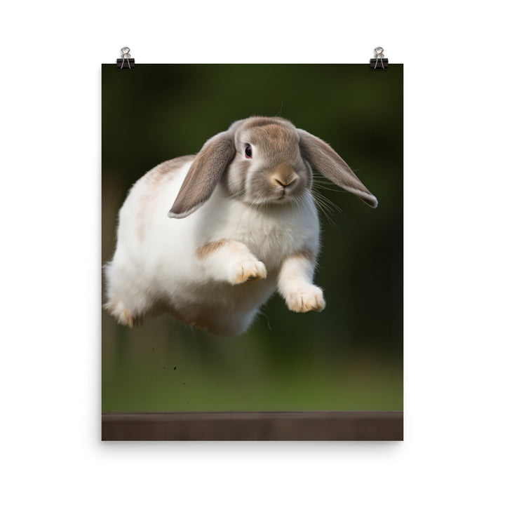 Playful French Lop Photo paper poster - PosterfyAI.com