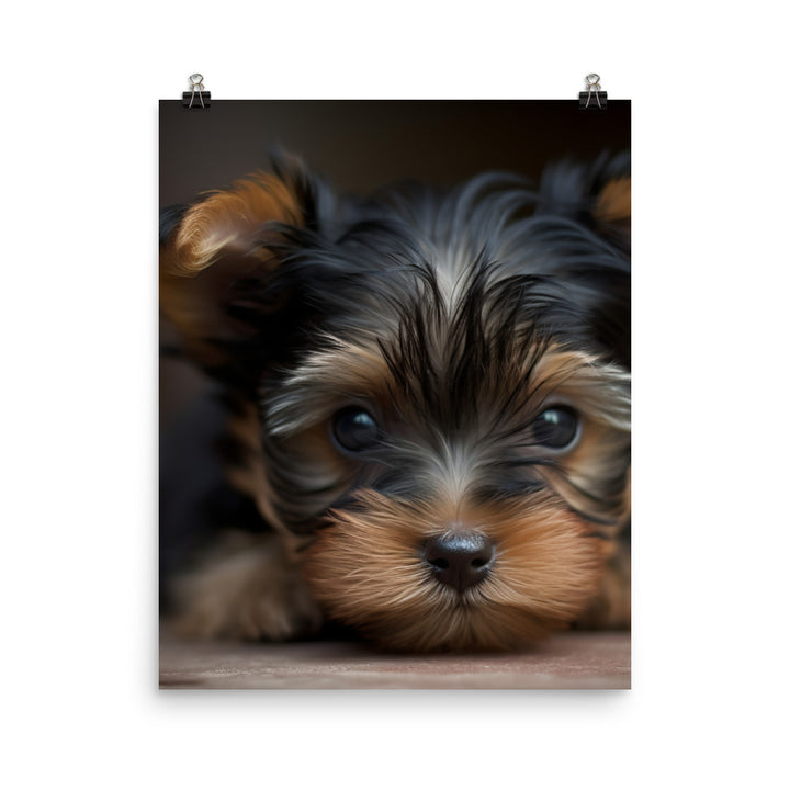 Yorkshire Terrier Pup Photo paper poster - PosterfyAI.com