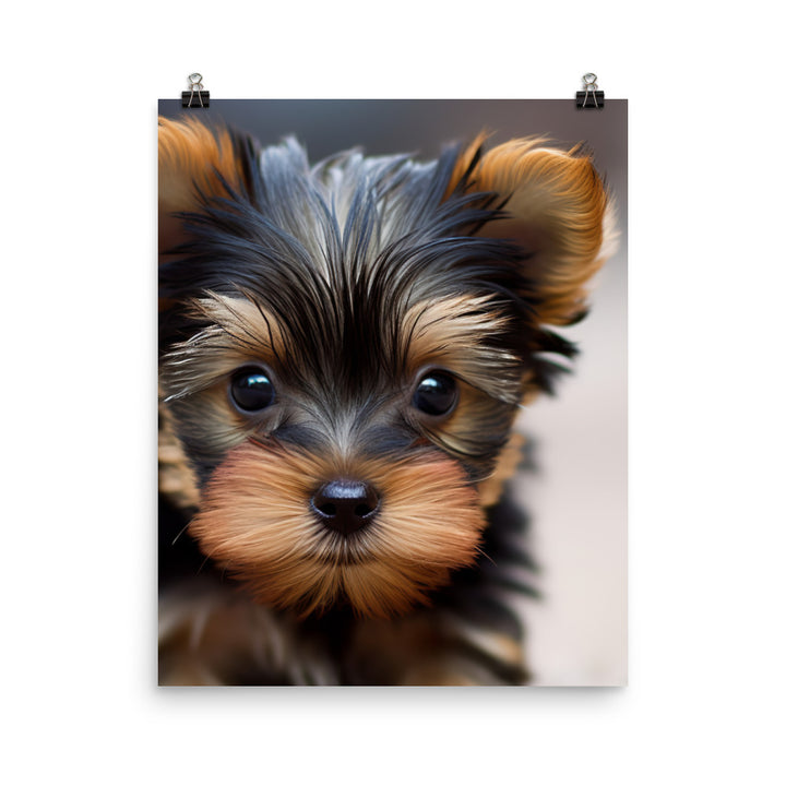 Yorkshire Terrier Pup Photo paper poster - PosterfyAI.com