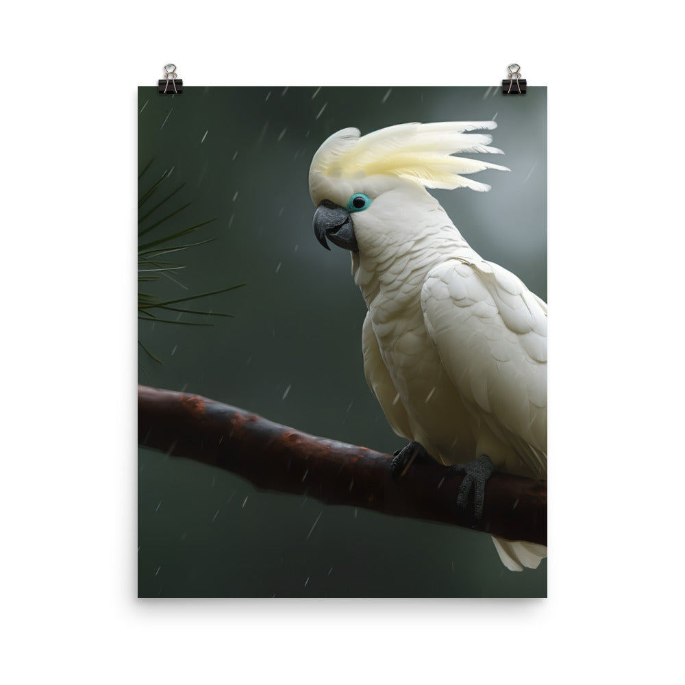 Umbrella Cockatoo Photo paper poster - PosterfyAI.com