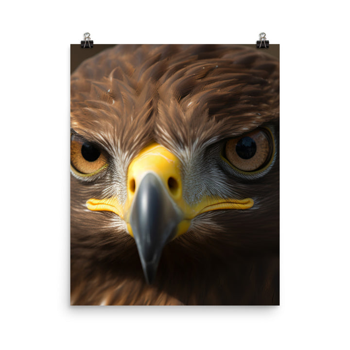Stunning close-up portrait of a Golden Eagle Photo paper poster - PosterfyAI.com