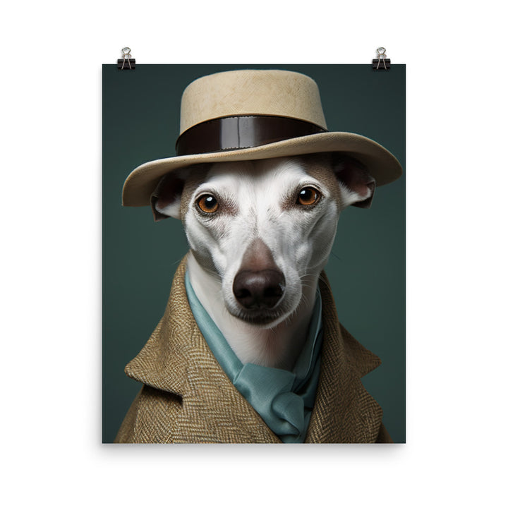 Whippet Fashionista Photo paper poster - PosterfyAI.com