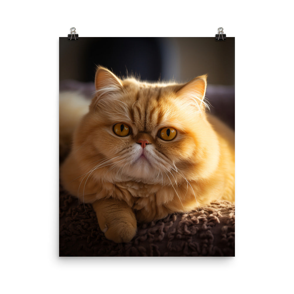 Exotic Shorthair Cat Photo paper poster - PosterfyAI.com
