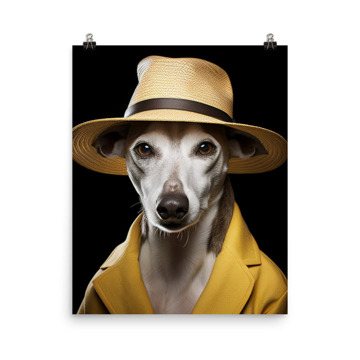Whippet Fashionista Photo paper poster - PosterfyAI.com