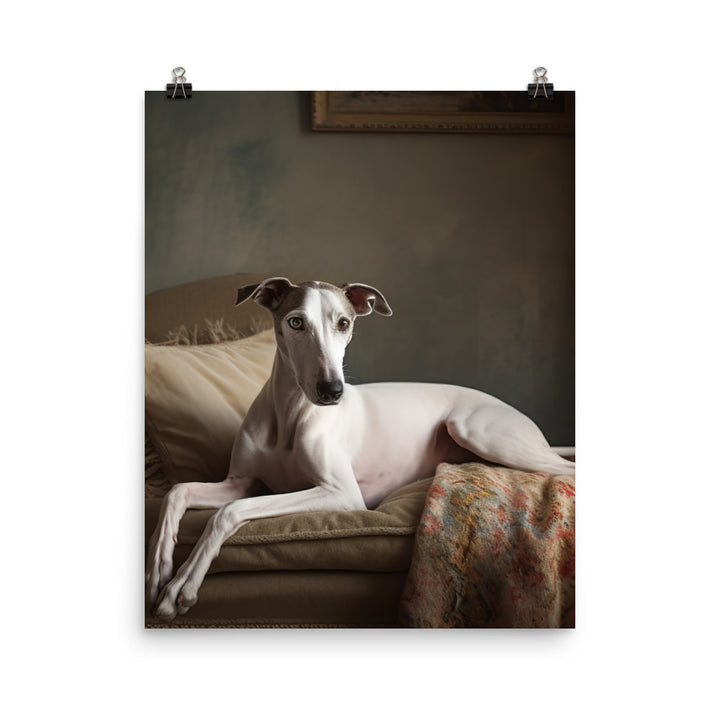 Whippet at Home Photo paper poster - PosterfyAI.com
