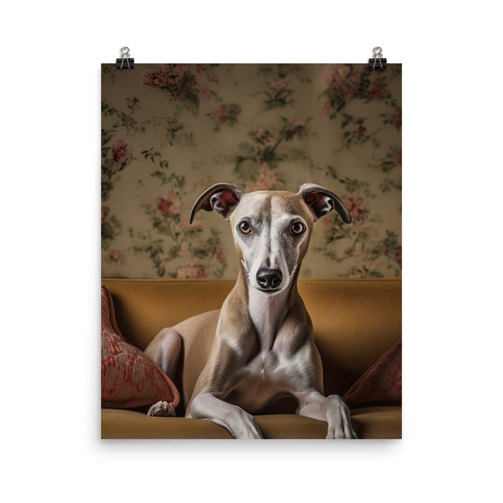 Whippet at Home Photo paper poster - PosterfyAI.com