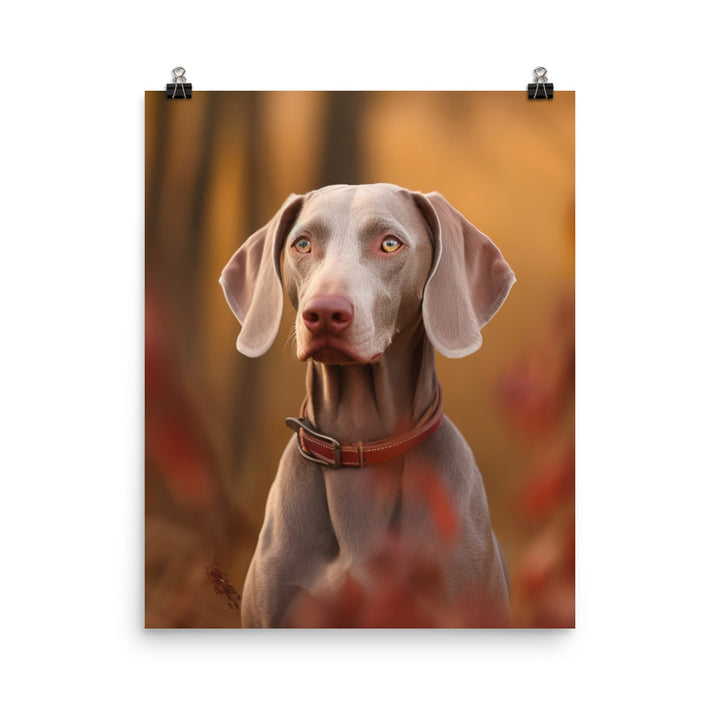 Weimaraner in Nature Photo paper poster - PosterfyAI.com