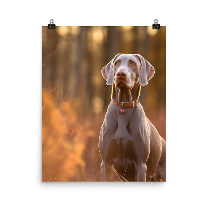 Weimaraner in Nature Photo paper poster - PosterfyAI.com