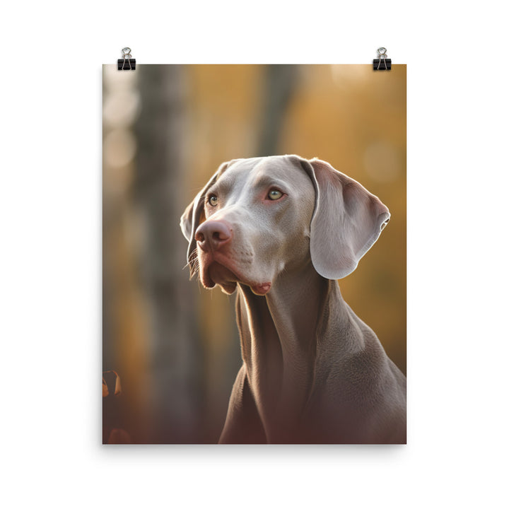 Weimaraner in Nature Photo paper poster - PosterfyAI.com