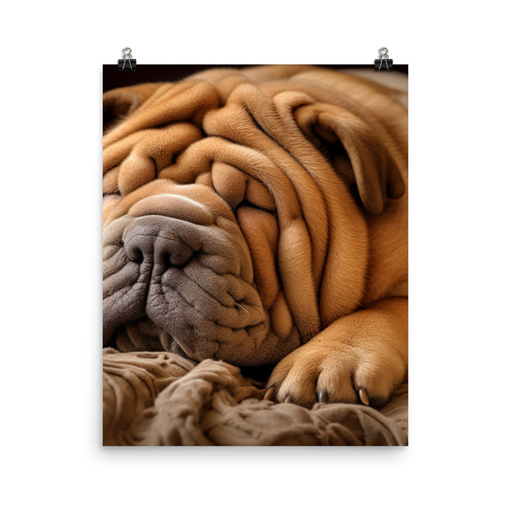 Shar Pei Dreaming Photo paper poster - PosterfyAI.com
