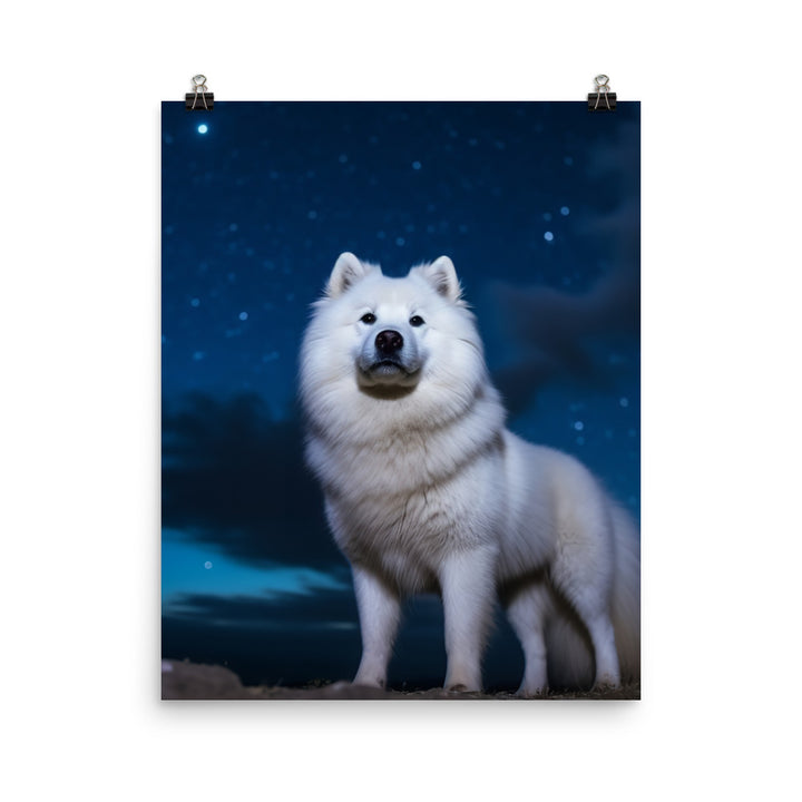 Samoyed Star Photo paper poster - PosterfyAI.com