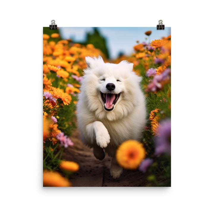 Samoyed Smile Photo paper poster - PosterfyAI.com