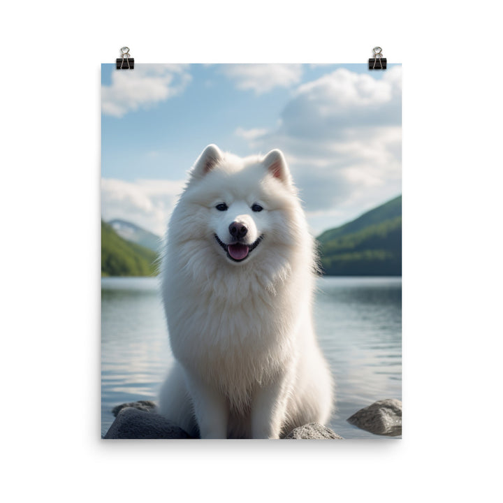 Samoyed Serenity Photo paper poster - PosterfyAI.com