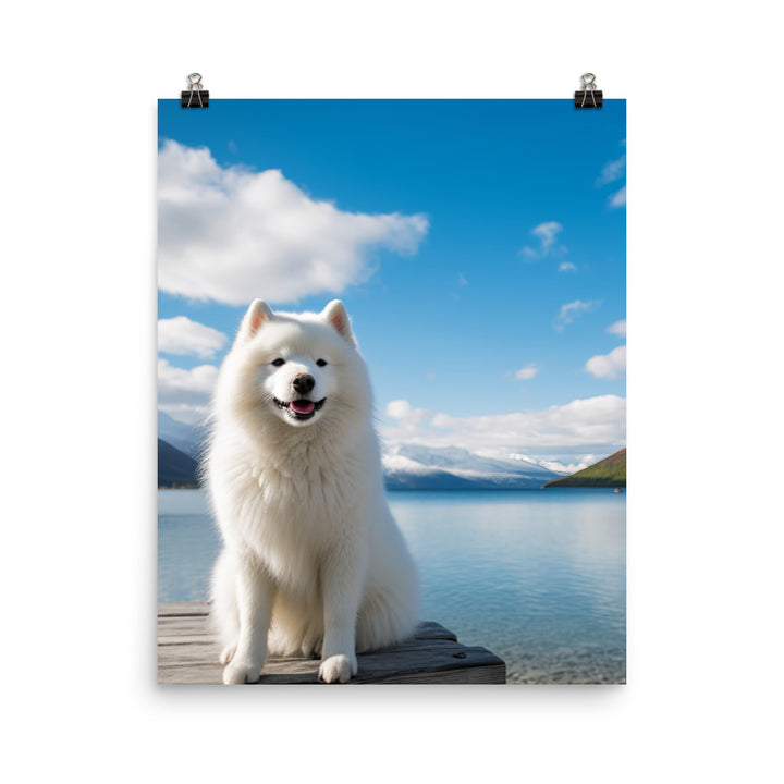 Samoyed Serenity Photo paper poster - PosterfyAI.com