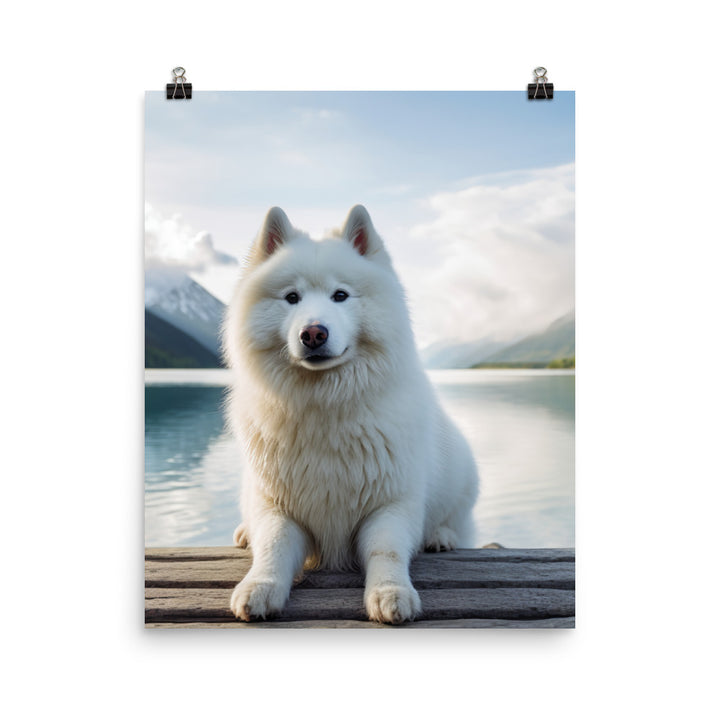 Samoyed Serenity Photo paper poster - PosterfyAI.com