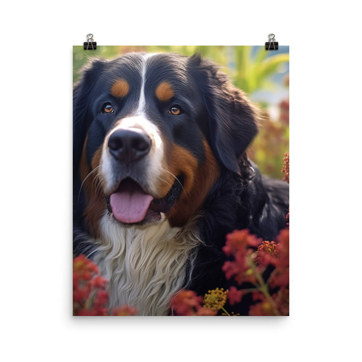 Regal Bernese Mountain Dog Photo paper poster - PosterfyAI.com