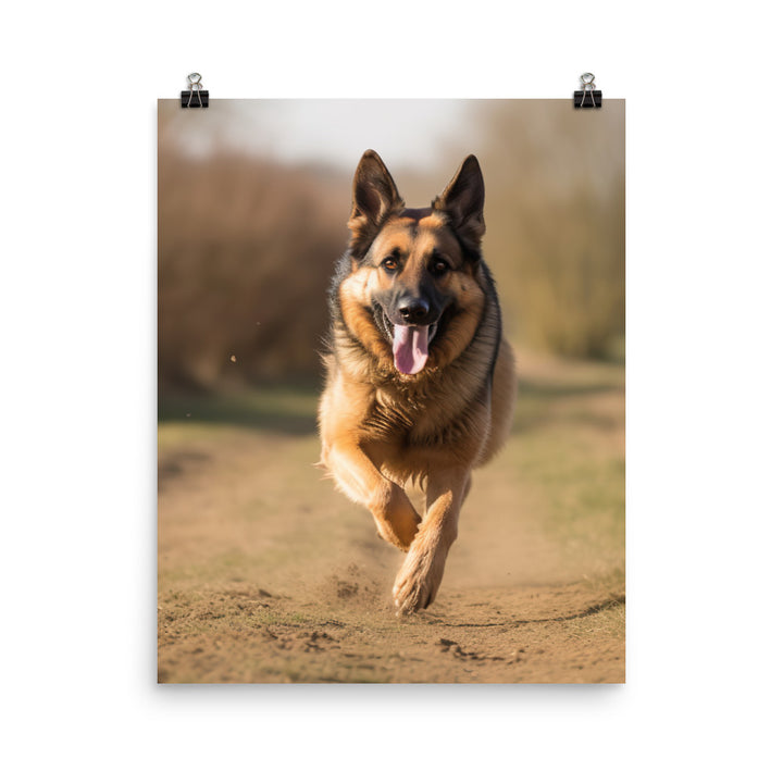 German Shepherd Photo paper poster - PosterfyAI.com