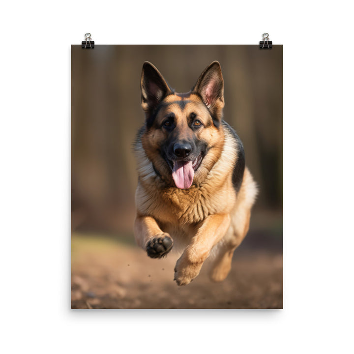 German Shepherd Photo paper poster - PosterfyAI.com