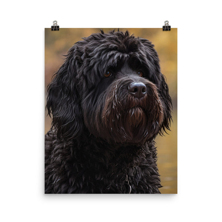 Portuguese Water Dog walk Photo paper poster - PosterfyAI.com